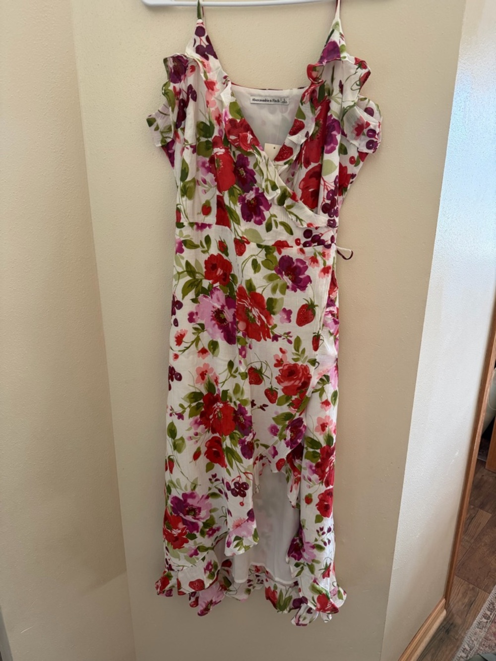 Abercrombie & Fitch White Floral Midi Dress